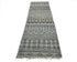 10 Feet Moroccan Gray Hand Woven Wool Runner Rug